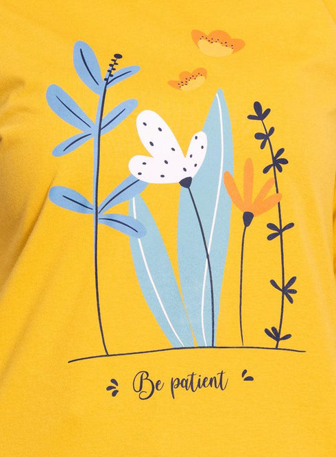 Sun Flower Printed Long - Sleeve Design 45 - Khotwh